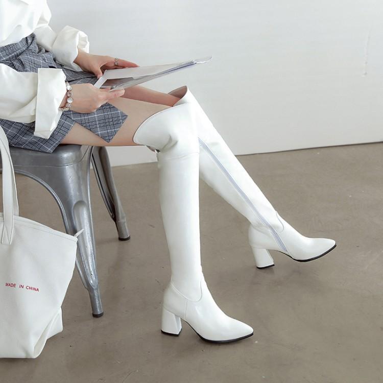 欧美韩版性感女鞋粗跟骑士靴