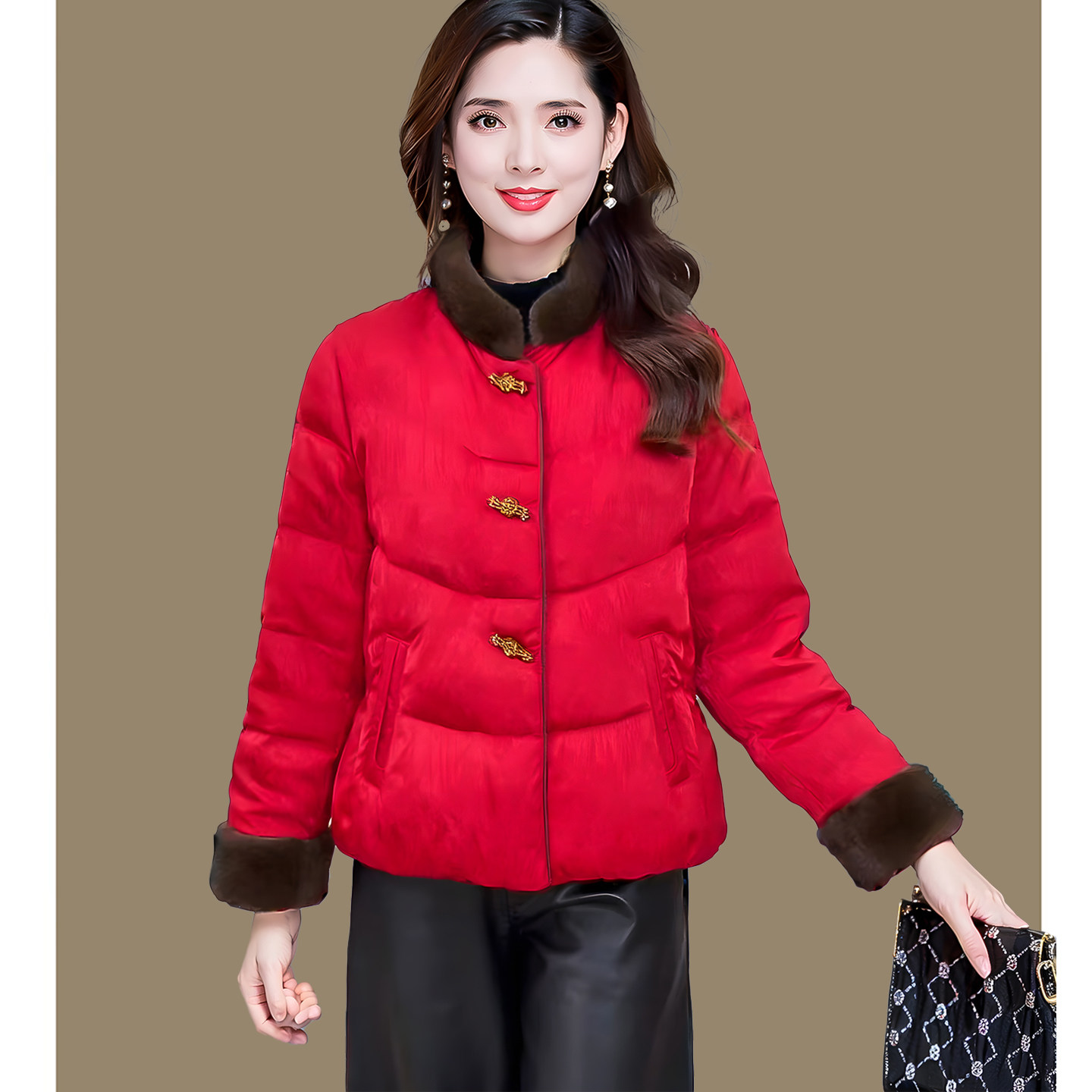 小香风短款羽绒服女2025冬季新款优雅减龄新中式白鸭绒外套阔太太,女装/女士精品,中老年女装,淘宝优惠券,粉丝福利购,淘宝优惠卷