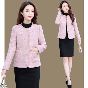 小香风短款外套女2026春装新款优雅减龄修身显瘦时尚圆领开衫上衣