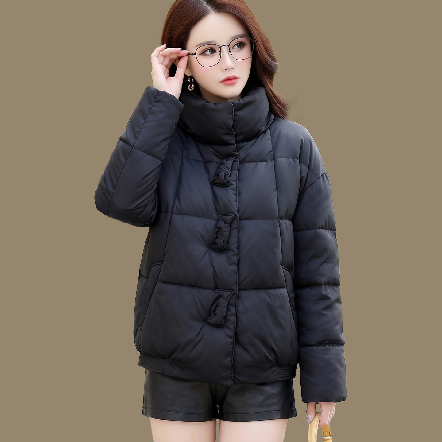 时尚减龄短款羽绒服女冬季白鸭绒