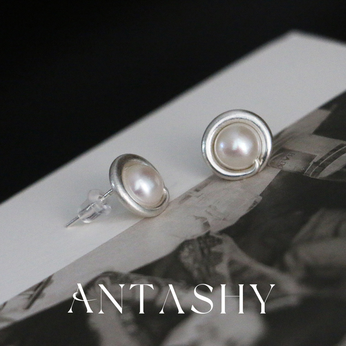 999纯银手工小众天然爱迪生珍珠复古气质优雅珍珠耳钉