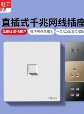 千兆六类电脑五孔暗装墙壁插座！