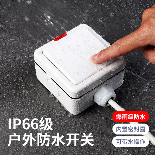 国际电工86型户外防水双控开关