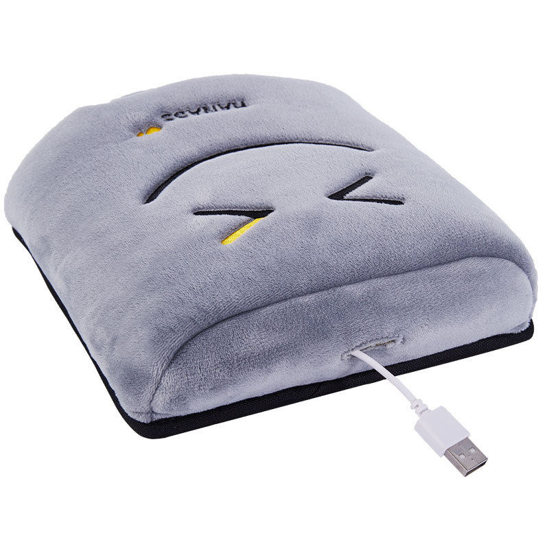 海纳斯笑脸USB暖手鼠标垫SBD-01 发热鼠标垫带护腕暖手宝可拆洗