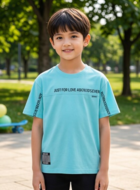 专柜正品abckids童装夏款潮流运动短袖速干面料T恤大童F222301221