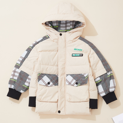 商场同款abckids童装冬季男童加厚保暖连帽羽绒服英伦F352309162