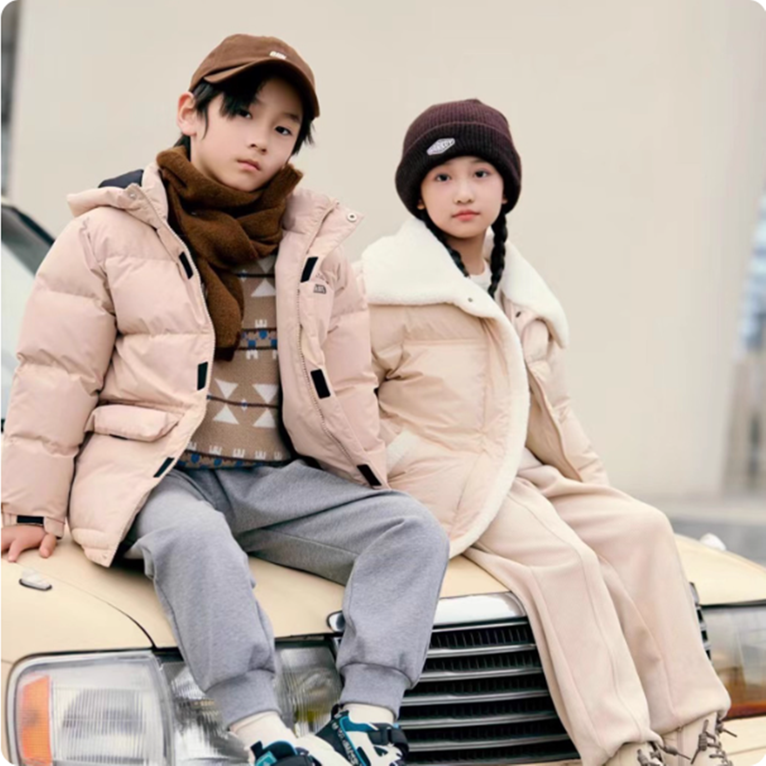 商场同款abckids童装2025冬季新款男童加厚保暖时尚羽绒服外套