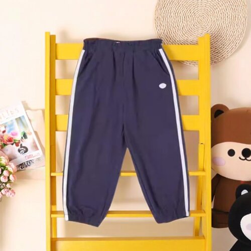 abckids童装夏季新品女童中童轻薄拼色针织七分裤潮F221313050