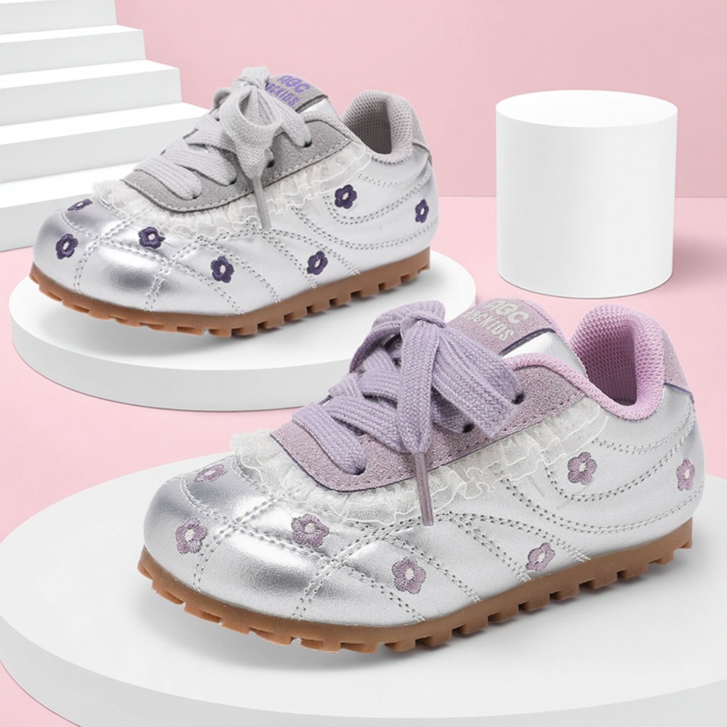 Abckids女童运动鞋2026春季新款防滑魔术贴小花装饰机能风休闲鞋,童鞋/婴儿鞋/亲子鞋,运动鞋,淘宝优惠券,粉丝福利购,淘宝优惠卷