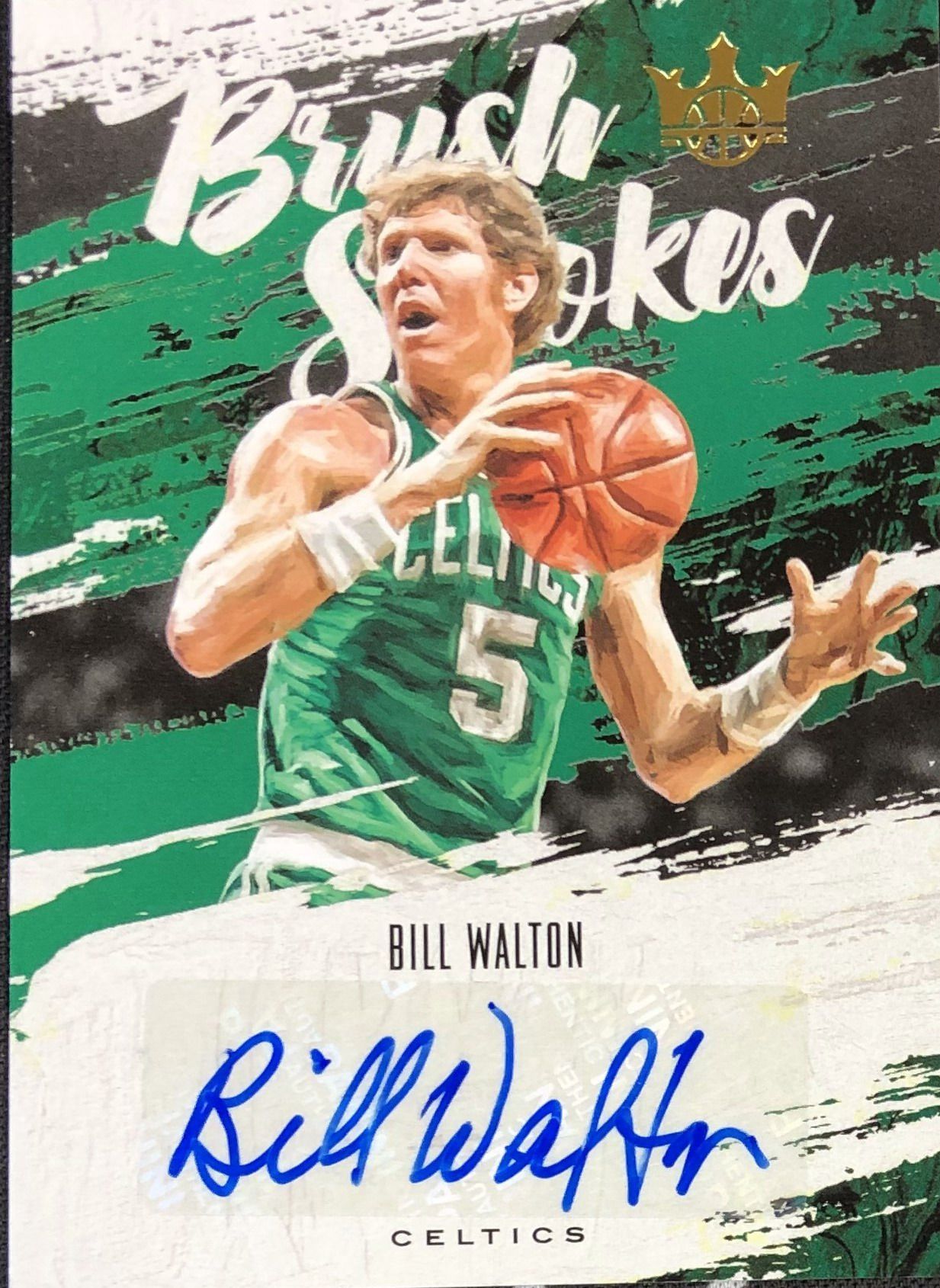 nba球星卡 panini 50大巨星 凯尔特人 比尔 沃顿 油画亲笔签字卡