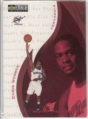 NBA球星卡 1997 UD 奇才队 克里斯 韦伯 经典火焰特卡 品一般