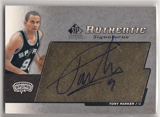 nba球星卡 ud sps 托尼 帕克 签名 经典亲笔签字卡 马刺队
