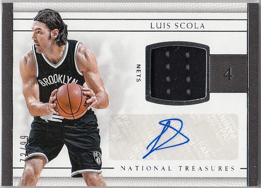 NBA球星卡 Panini 姚明好队友 斯科拉 签名 国宝球衣亲笔签字卡