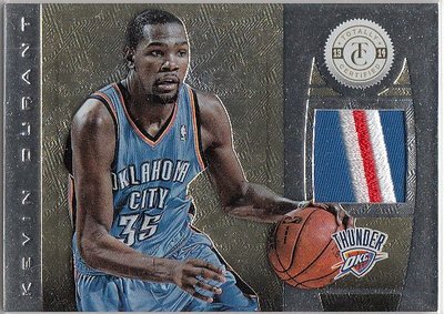 NBA球星卡 Panini 杜兰特 球衣三色patch限10 雷霆队 帕尼尼