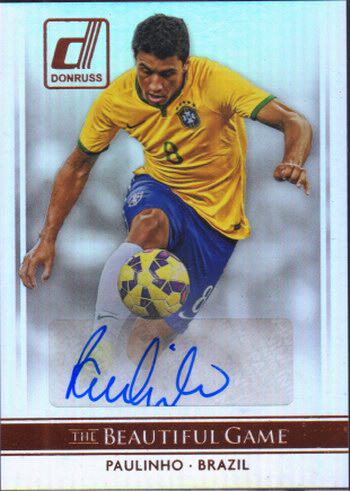 足球球星卡 panini 保利尼奥 签名 亲笔签字卡 巴西 帕尼尼