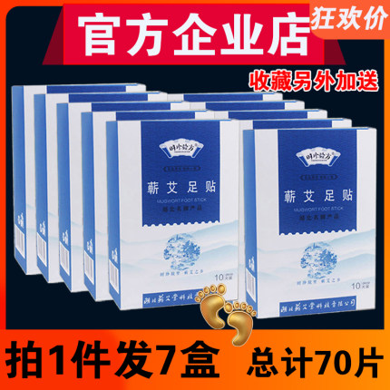 蕲艾养生足贴湖北李时珍艾叶艾草护理正品脚贴足帖薪靳艾时珍验方