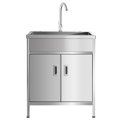 304厨房不锈钢水槽柜洗菜盆一体柜手工洗菜池水池橱柜家用洗碗槽