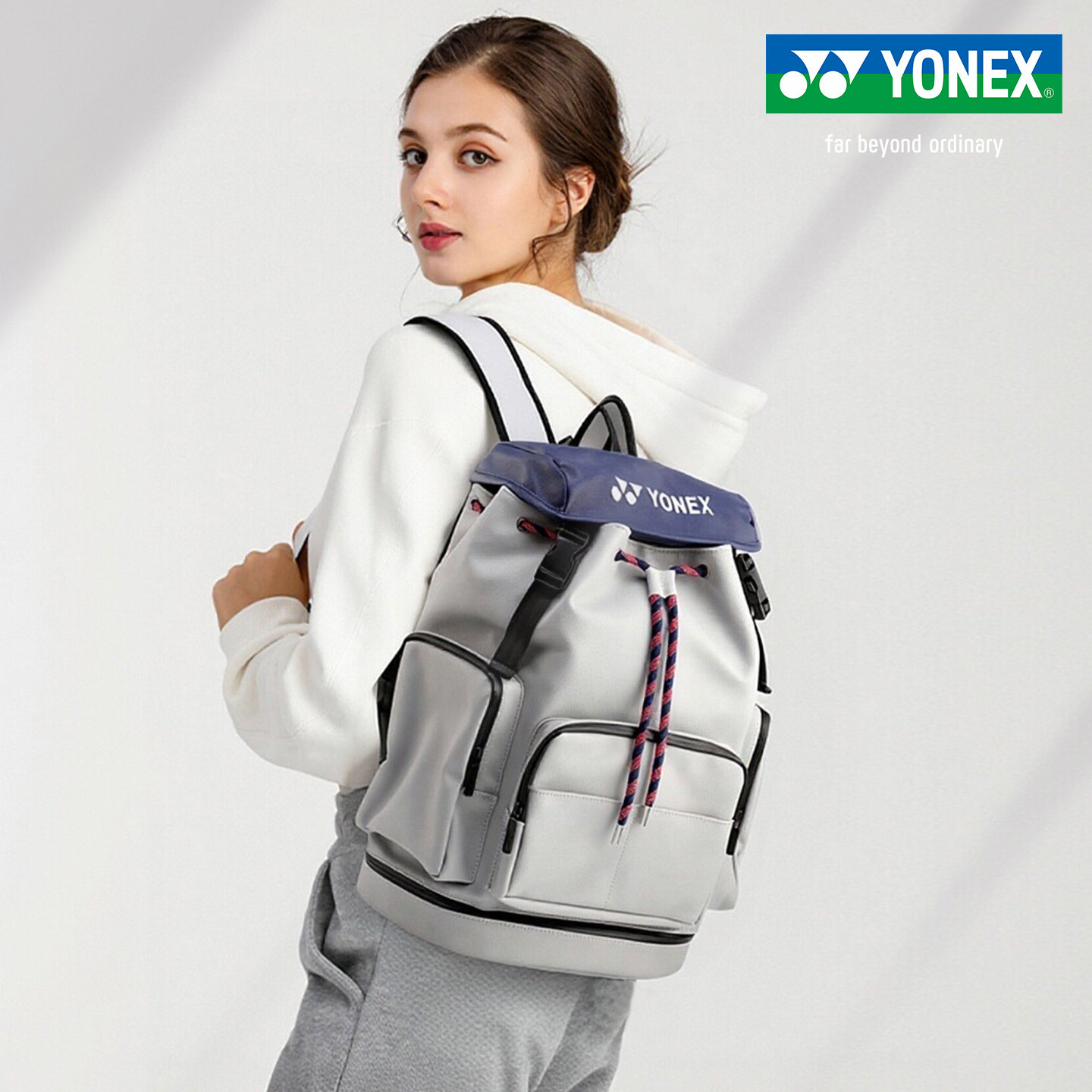 yonex尤尼克斯羽毛球包女款专用羽毛球拍收纳袋男yy运动双肩背包
