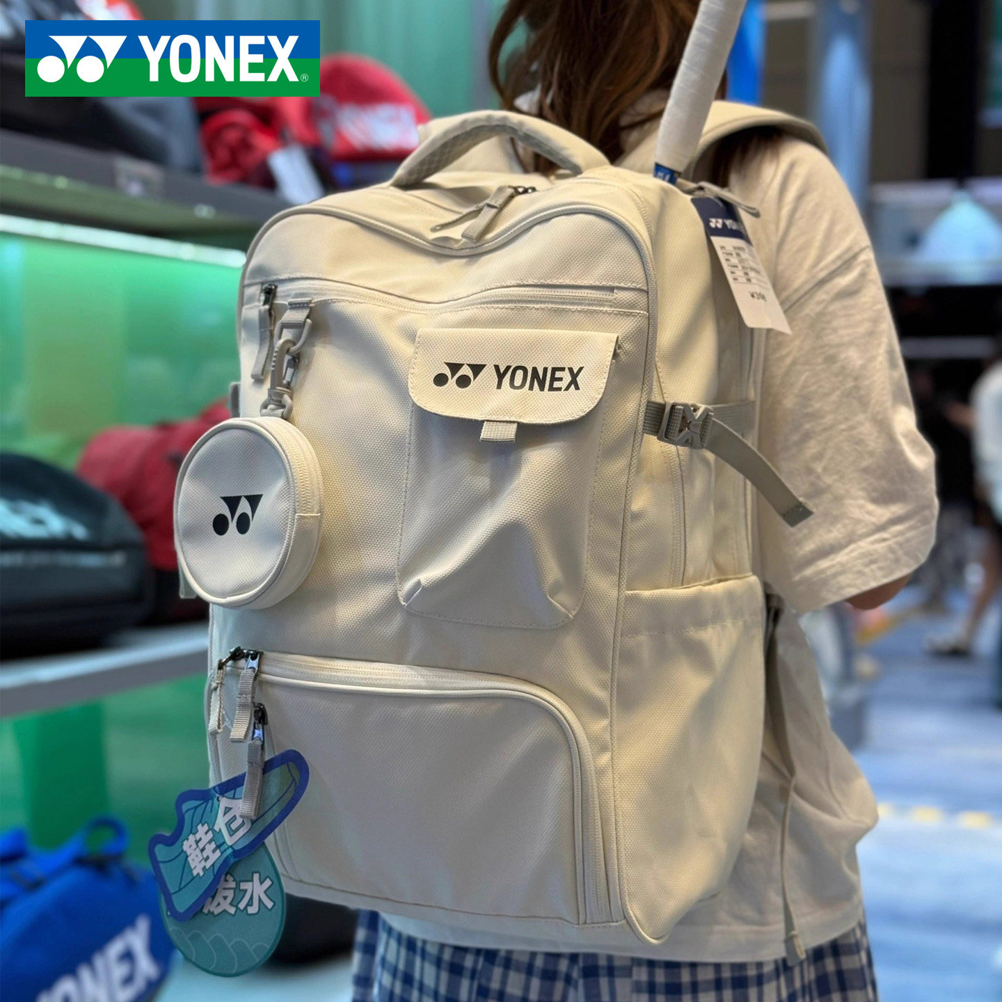 新款YONEX尤尼克斯羽毛球包双肩背包女款书包袋网球包yy男款球包