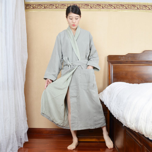 奢华毛巾情侣浴袍加长版大码