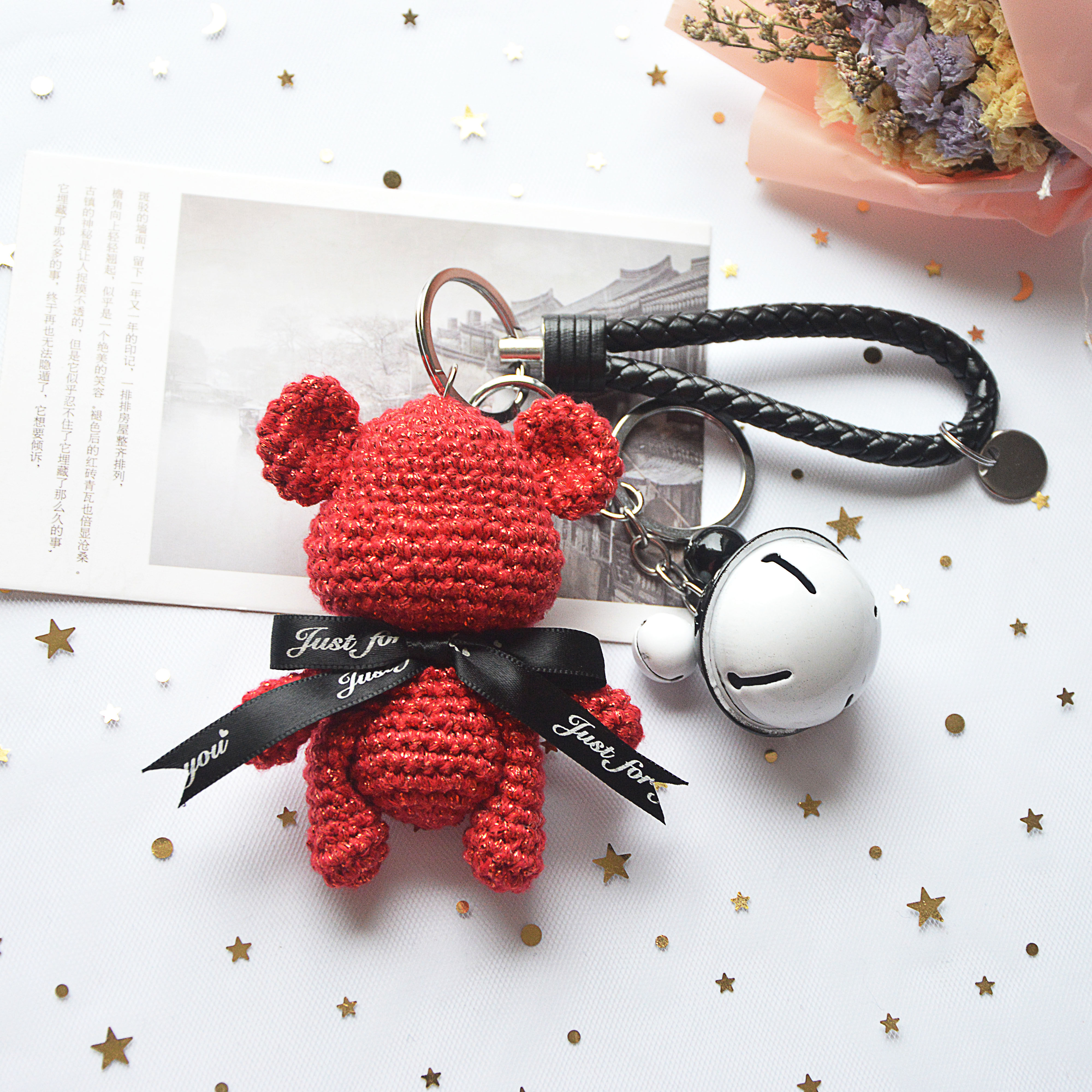 零基础视频教程迷你暴力熊材料包diy钩针编织玩偶幻彩空心纱毛线