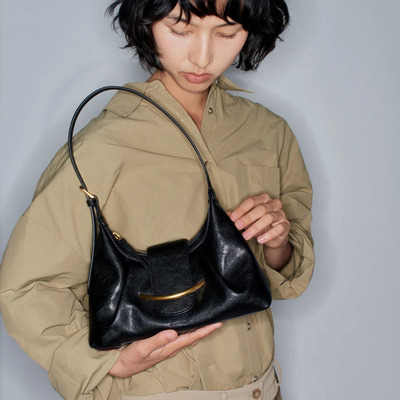 日本品质2025秋季新款托特包真皮腋下单肩女包高级感时尚牛皮女包