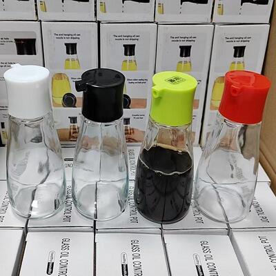 商用防漏醋壶纯色酱油瓶玻璃日式