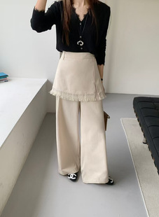 S+sister家19525#屁帘裤 奶茶色 S M L