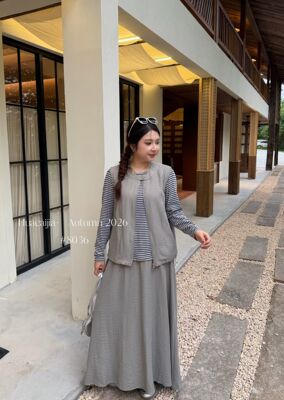 花菜家8036#三件套 黑  白  灰 XL～3XL