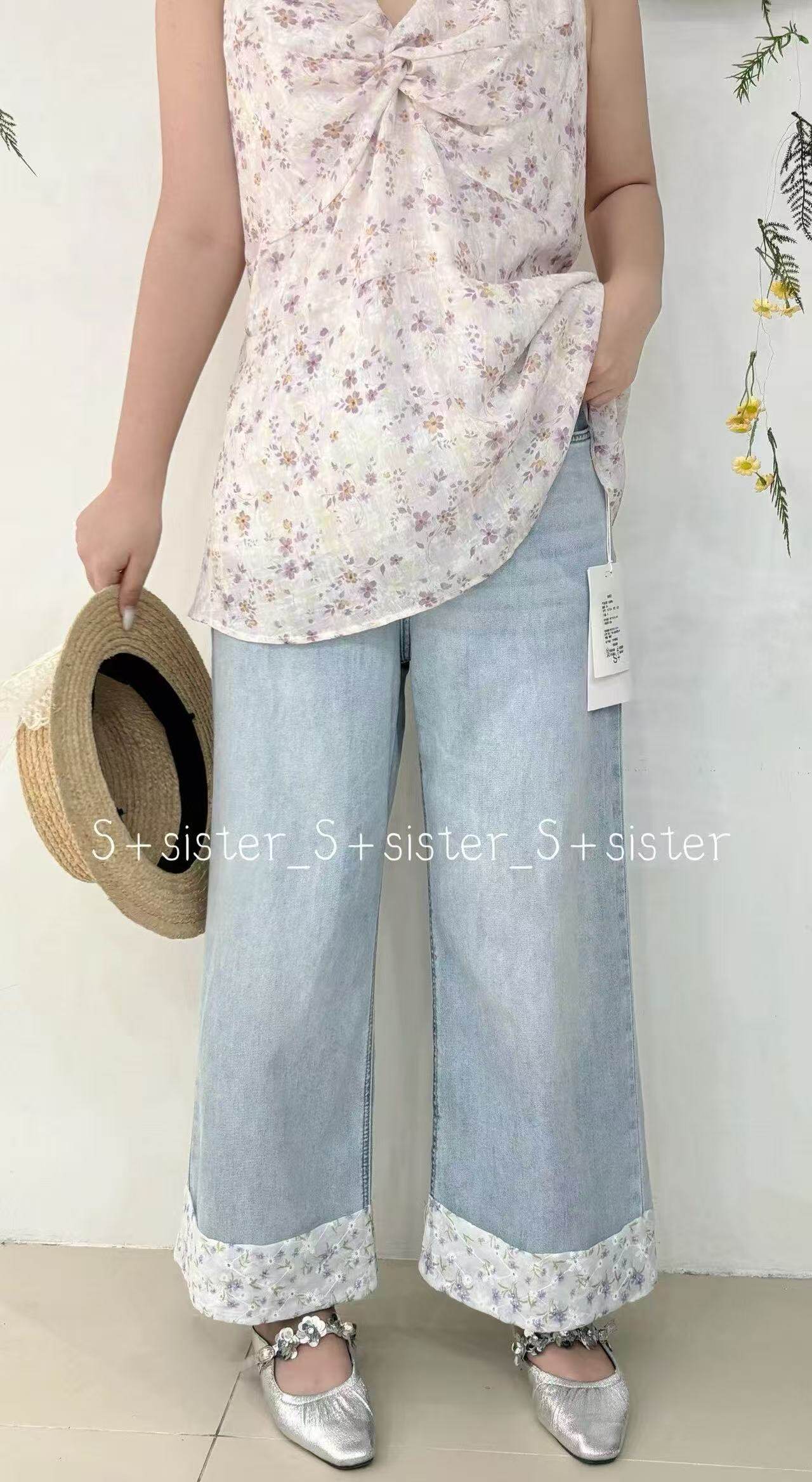 S+sister家182258#牛仔裤5/24 浅蓝  30-40