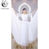 A6131依曼之舞异域风情连衣裙跳舞大摆新疆舞服闪亮裙子气质修身