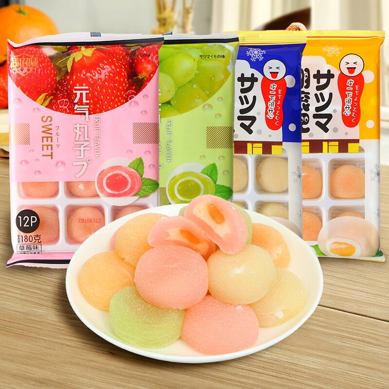 超佰味元气丸子翻滚吧夹心麻糬180g*5袋糯米糍巴传统糕点心零食品