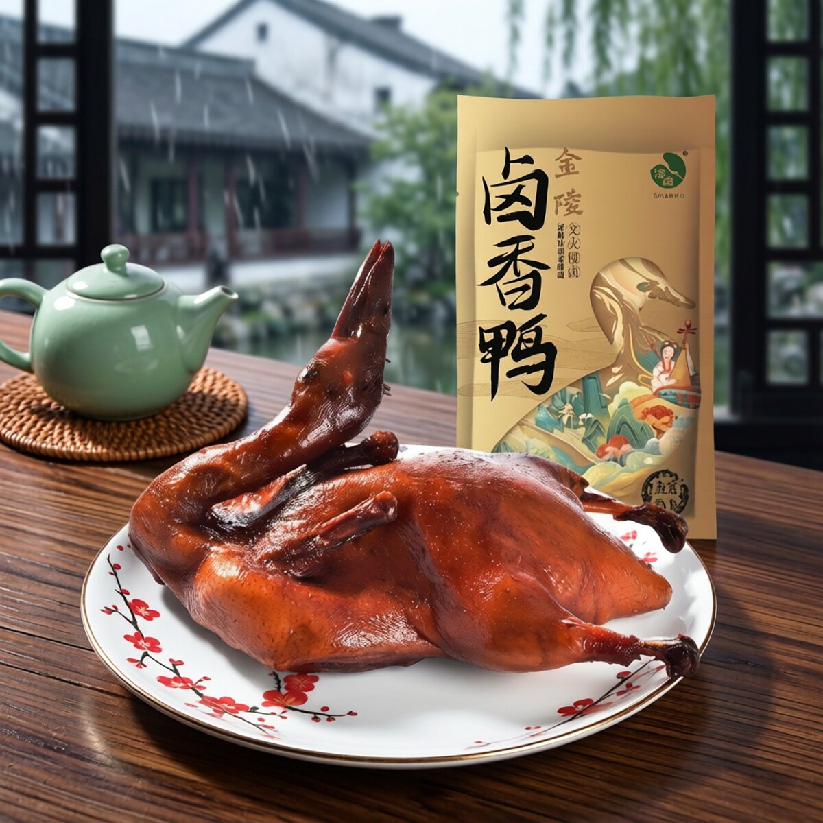 南京特产淳卤香鸭即食800g