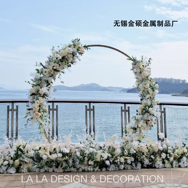 铁艺圆架子吊顶圆环圆弧拱门桁架