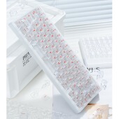 PC透白红字键帽顶面磨砂雾透早C晚A原厂高度机械键盘磁轴通用键帽