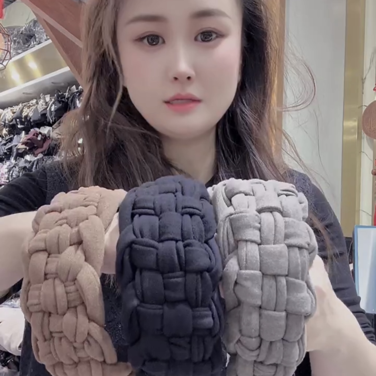 小香风多排编织黑色宽边发箍高颅顶高级感带齿防滑压发头箍女新款