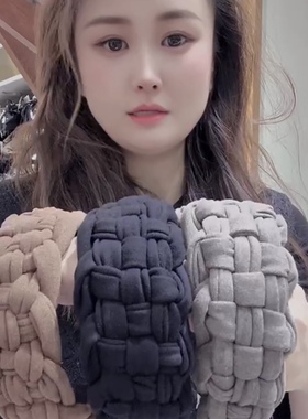 小香风多排编织黑色宽边发箍高颅顶高级感带齿防滑压发头箍女新款