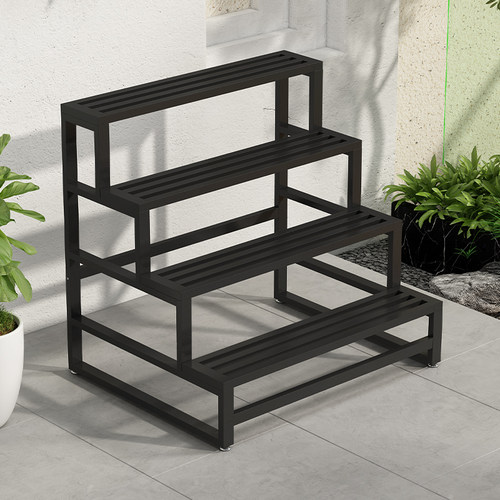 可移动展示架全钢花架防锈花盆架