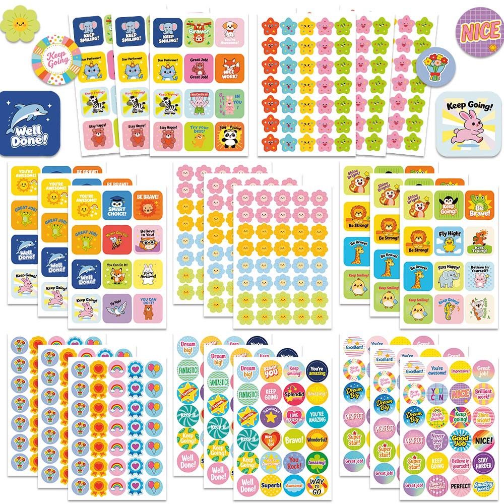 16张儿童奖励鼓励拼图贴纸老师表扬表彰彩绘小插画装饰小贴画diy,玩具/童车/益智/积木/模型,贴纸,淘宝优惠券,粉丝福利购,淘宝优惠卷
