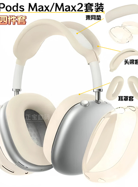 适用苹果airpodsmax头戴蓝牙耳机保护壳透明tpu硅胶保护套TPU软壳包AirPods Max2耳梁套apm耳机套横梁防尘垫