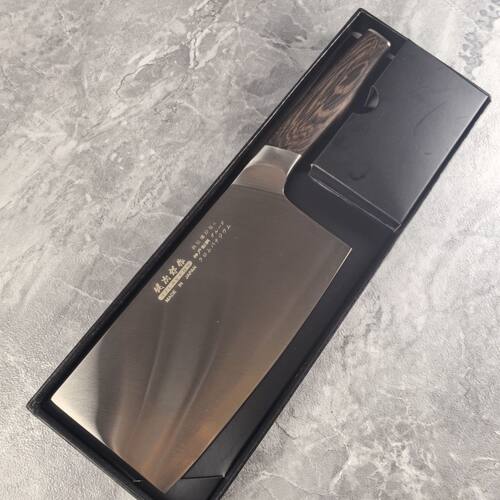 日本健次郎作菜刀m390粉末钢芯切片刀高端菜刀厨师刀锋利耐用桑刀