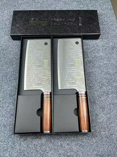 日本原装进口107层锻打大马士革厨用斩切两用刀千层纹VG10钢芯