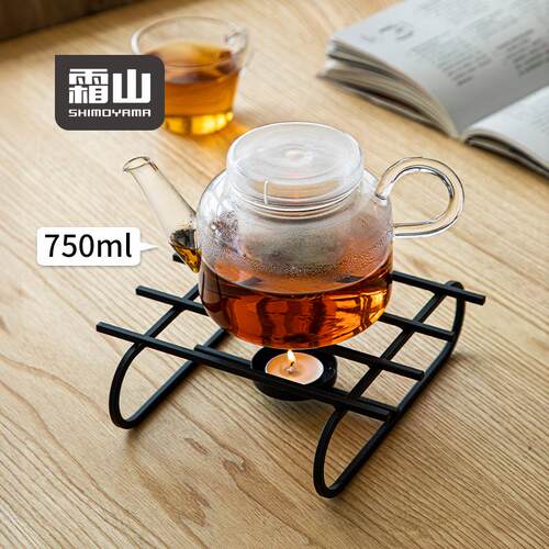 小火炉蜡烛煮茶壶玻璃茶壶霜山