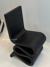 chair黑色系单椅客厅 side 炭黑色开放哑光Vitra wiggle