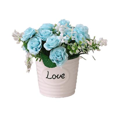 植物隔板小摆件塑料花