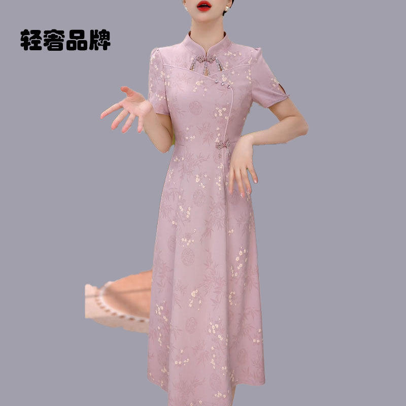 朗姿约定改良旗袍洋装2026新连衣裙