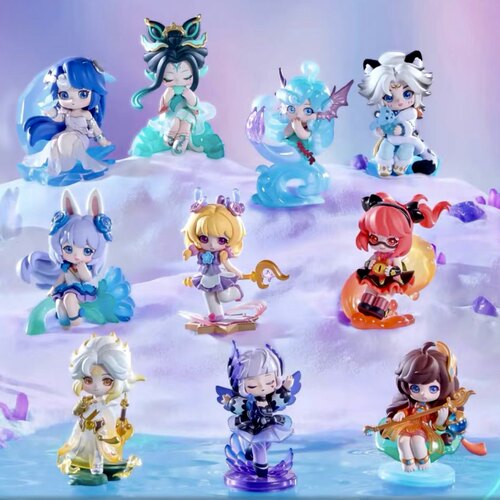新品miniso名创优品王者荣耀合作款水晶峡谷系列手办潮玩盲盒礼物