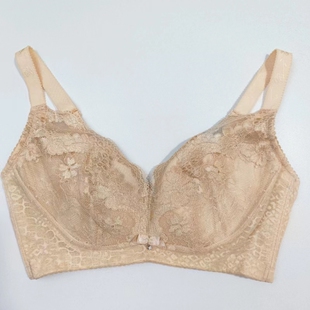 露蒂诗无钢圈超薄文胸69550全罩杯大码 内衣75B调整型75D70C四排扣