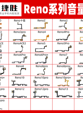 适用OPPO Reno 系列 2 3 4 5 6 7 8 9 10 11 Pro se k z 音量排线