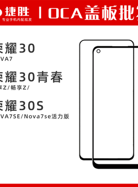 适用荣耀30 30s 30青春版 畅享20pro 畅享Z Nova7 7se 盖板带OCA